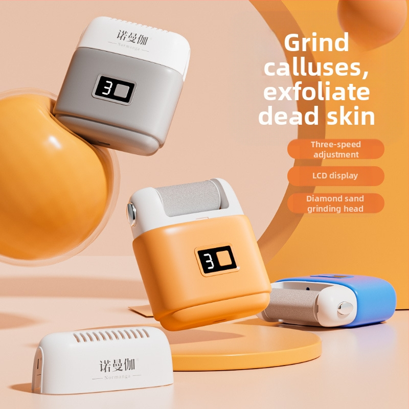 Judantis pėdų šlifuoklis negyvoms odos nuospaudoms pašalinti LCD ekranas pedikiūro šlifavimo akmuo kulnas buitinis pėdų trynimo artefaktas