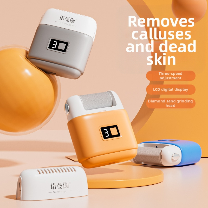 Judantis pėdų šlifuoklis negyvoms odos nuospaudoms pašalinti LCD ekranas pedikiūro šlifavimo akmuo kulnas buitinis pėdų trynimo artefaktas