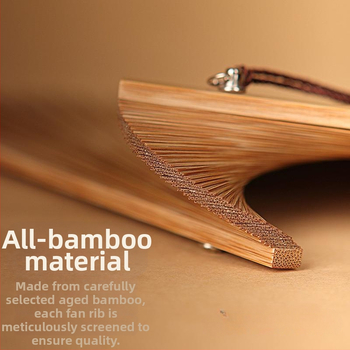 Täisbambusest kokkupandav ventilaator, uus hiina stiilis, rahvuslikus stiilis miniventilaator, iidse stiiliga cheongsam, väike kokkupandav ventilaator, retro kaasaskantav kokkupandav hulgimüük