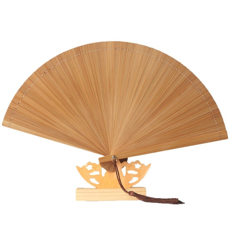 Täisbambusest kokkupandav ventilaator, uus hiina stiilis, rahvuslikus stiilis miniventilaator, iidse stiiliga cheongsam, väike kokkupandav ventilaator, retro kaasaskantav kokkupandav hulgimüük