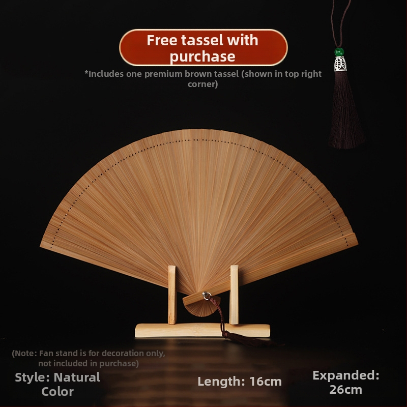 Täisbambusest kokkupandav ventilaator, uus hiina stiilis, rahvuslikus stiilis miniventilaator, iidse stiiliga cheongsam, väike kokkupandav ventilaator, retro kaasaskantav kokkupandav hulgimüük