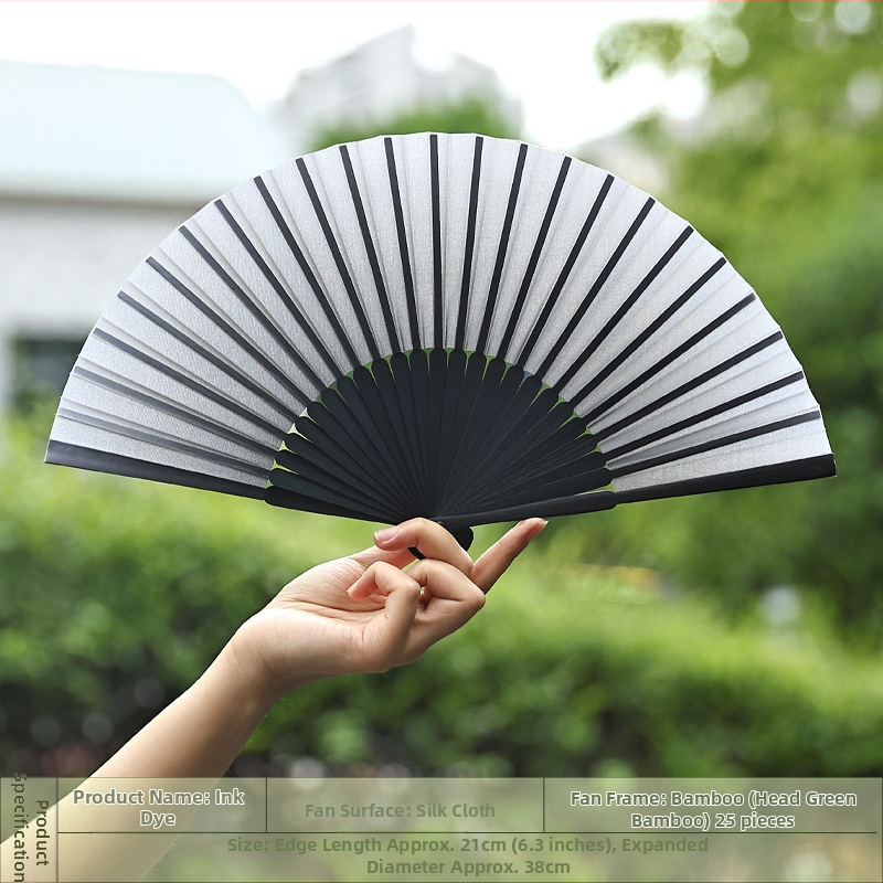 Täisbambusest kokkupandav ventilaator, uus hiina stiilis, rahvuslikus stiilis miniventilaator, iidse stiiliga cheongsam, väike kokkupandav ventilaator, retro kaasaskantav kokkupandav hulgimüük