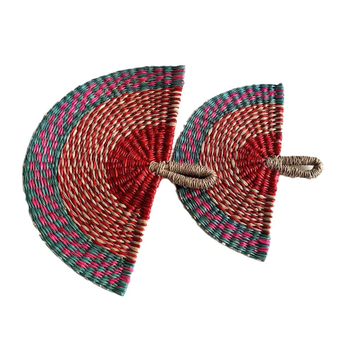 Vietnamist imporditud käsitsi kootud lehvik merevetikatest kootud lehvik igapäevane stiilis Aafrika elementidega seinakaunistus suvel