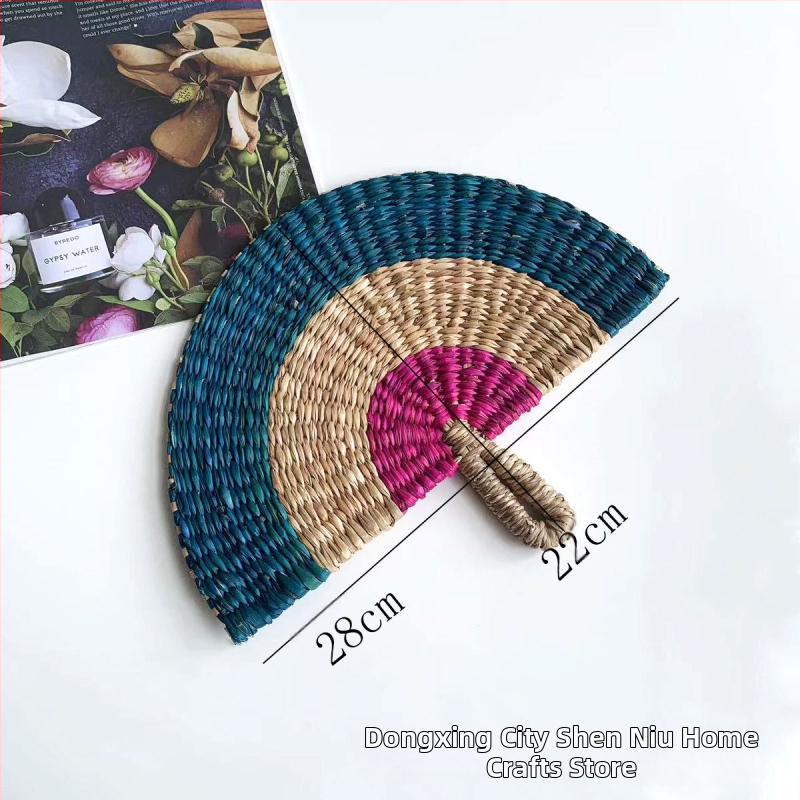 Vietnamist imporditud käsitsi kootud lehvik merevetikatest kootud lehvik igapäevane stiilis Aafrika elementidega seinakaunistus suvel