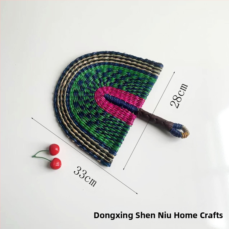 Vietnamist imporditud käsitsi kootud lehvik merevetikatest kootud lehvik igapäevane stiilis Aafrika elementidega seinakaunistus suvel