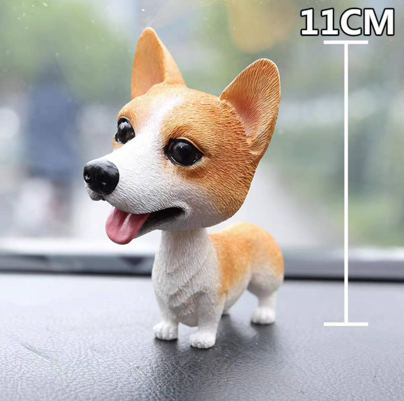 Piiriülesed bobblehead-koerakaunistused, loomingulised ja armsad autokaunistused, armsad koera- ja kassisimulatsiooninukud, maailmakuulsad koerad