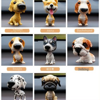 Piiriülesed bobblehead-koerakaunistused, loomingulised ja armsad autokaunistused, armsad koera- ja kassisimulatsiooninukud, maailmakuulsad koerad