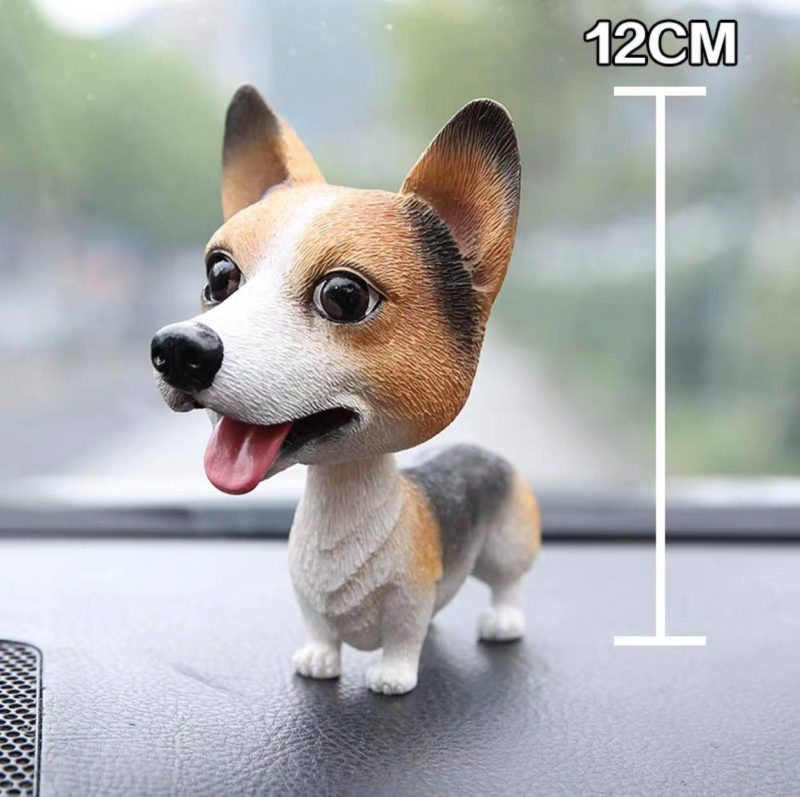 Piiriülesed bobblehead-koerakaunistused, loomingulised ja armsad autokaunistused, armsad koera- ja kassisimulatsiooninukud, maailmakuulsad koerad