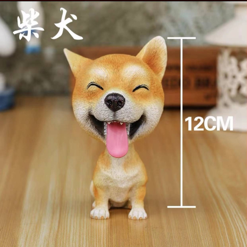 Piiriülesed bobblehead-koerakaunistused, loomingulised ja armsad autokaunistused, armsad koera- ja kassisimulatsiooninukud, maailmakuulsad koerad