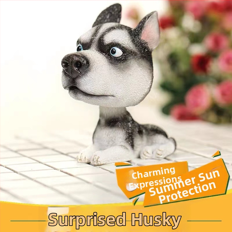 Украси за кучета с фигурки на кръстоска, креативни и сладки украшения за кола, сладки кукли-симулатори на кучета и котки, световноизвестни кучета