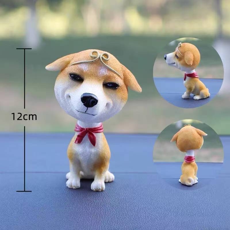 Piiriülesed bobblehead-koerakaunistused, loomingulised ja armsad autokaunistused, armsad koera- ja kassisimulatsiooninukud, maailmakuulsad koerad