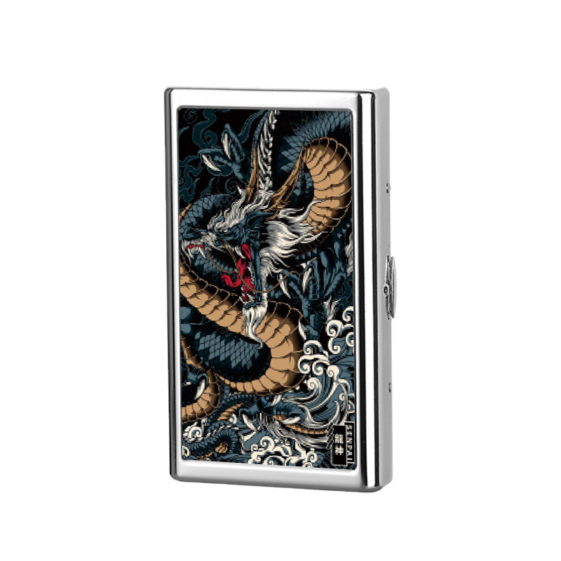 Sigaretiümbris meestele kaasaskantav metallist sigaretiümbris niiskuskindel õhuke 20 pakki survekindel jäme 14 pakki kaitsev sigaretiümbris sigaretihoidja