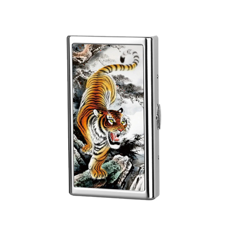 Sigaretiümbris meestele kaasaskantav metallist sigaretiümbris niiskuskindel õhuke 20 pakki survekindel jäme 14 pakki kaitsev sigaretiümbris sigaretihoidja