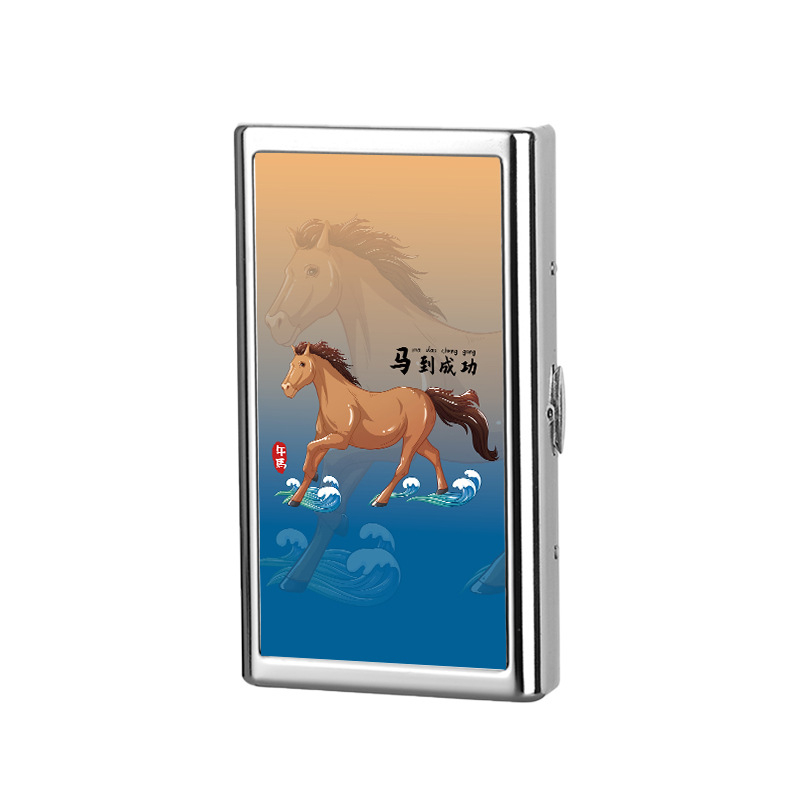 Sigaretiümbris meestele kaasaskantav metallist sigaretiümbris niiskuskindel õhuke 20 pakki survekindel jäme 14 pakki kaitsev sigaretiümbris sigaretihoidja