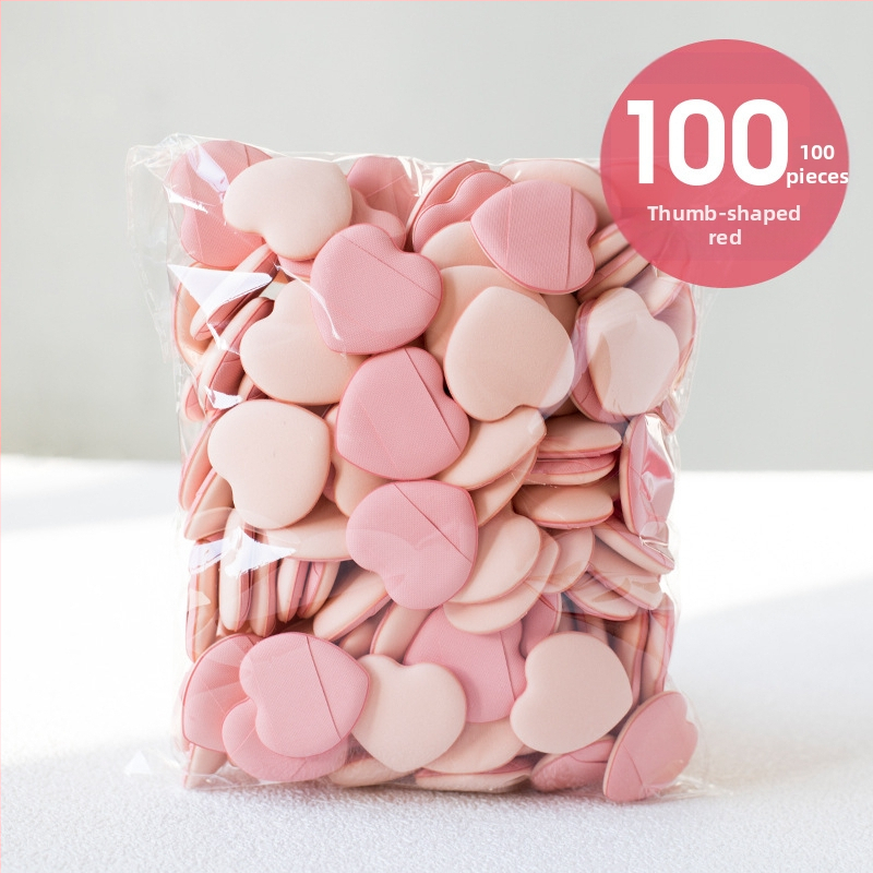 15/30/60/100 mini trikampių pirštų formos minkštų pudros tušinukų, kurie padidėja veikiami vandens, šlapių ir sausų makiažo įrankių