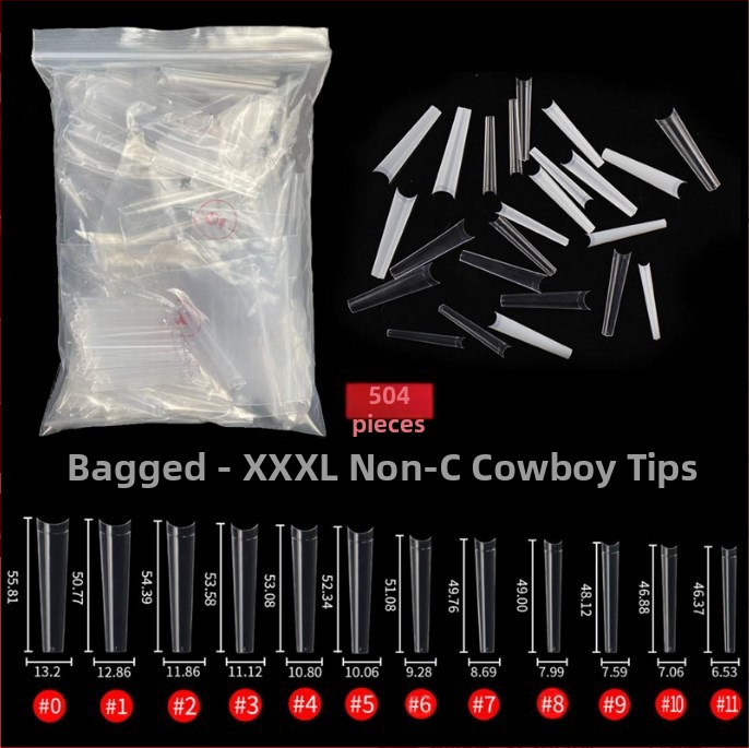 Täiskattega vesipiibu soomuskott karbis, pikendatud 4XL teravatipuline soomus, balletisoomus, mandlisoomus, lühikeste küüntega tilksoomus.