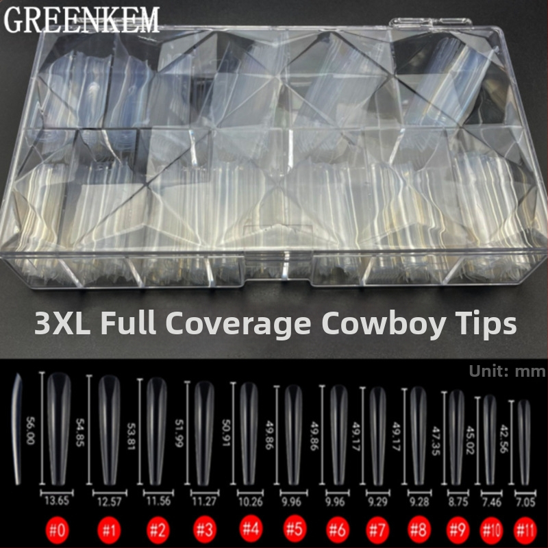 Täiskattega vesipiibu soomuskott karbis, pikendatud 4XL teravatipuline soomus, balletisoomus, mandlisoomus, lühikeste küüntega tilksoomus.