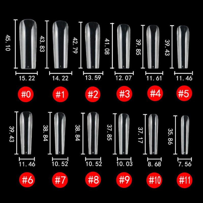 Täiskattega vesipiibu soomuskott karbis, pikendatud 4XL teravatipuline soomus, balletisoomus, mandlisoomus, lühikeste küüntega tilksoomus.