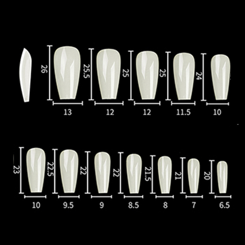 Täiskattega vesipiibu soomuskott karbis, pikendatud 4XL teravatipuline soomus, balletisoomus, mandlisoomus, lühikeste küüntega tilksoomus.