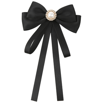 Musta lindiga lipsuvaba valge särk JK vormiriietus, kikilipsuga naiste professionaalne krae, kolledži stiilis aksessuaarid