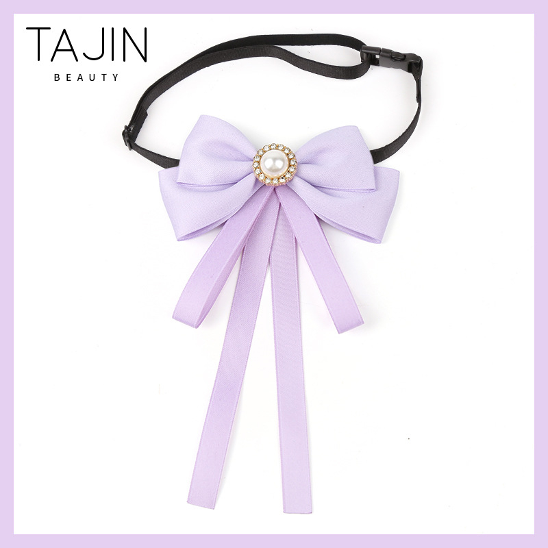 Musta lindiga lipsuvaba valge särk JK vormiriietus, kikilipsuga naiste professionaalne krae, kolledži stiilis aksessuaarid