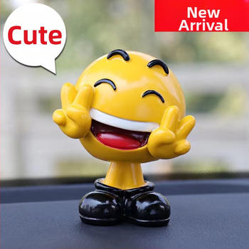 Loominguline Bobbleheadi väljenduspakk Armas koomiksiauto salong Auto isikupärastatud kaunistustarbed Internet Kuulsuste auto Liqi