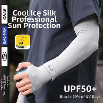 Vyriškos apsauginės ledo rankovės nuo saulės, vasarinės, laisvos, plius dydžio, apsaugančios nuo UV spindulių, šilko rankovės, skirtos lauko vairavimui, dviračių sportui ir rankovėms.