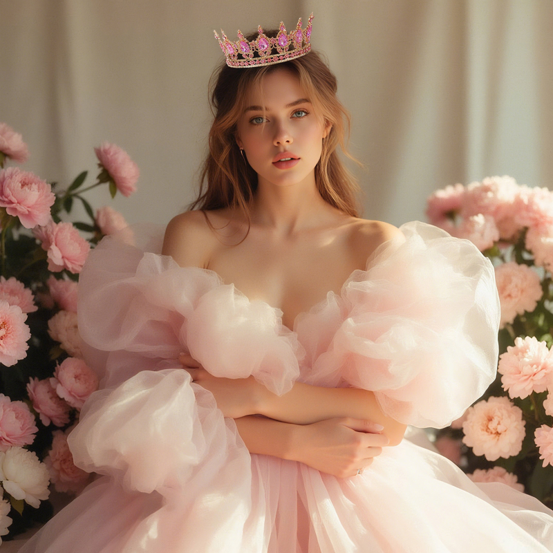 Nuotakos karūna, vestuvių tiara, gimtadienis, suaugusiųjų ceremonija, lengviausias derinimas, cirkonio akrilo plaukų aksesuaras, prabangi apvali karūna