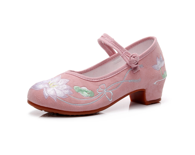 Nauji siuvinėti bateliai, moteriški kiniško stiliaus arklio veido bateliai, šokių bateliai, moteriški senovinio stiliaus cheongsam bateliai, Hanfu bateliai, moteriški siuvinėti aukštakulniai