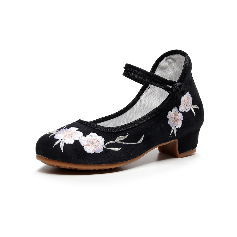 Nauji siuvinėti bateliai, moteriški kiniško stiliaus arklio veido bateliai, šokių bateliai, moteriški senovinio stiliaus cheongsam bateliai, Hanfu bateliai, moteriški siuvinėti aukštakulniai