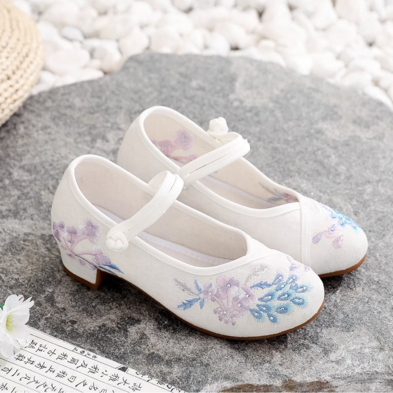 Nove vezene cipele, ženske cipele s konjskim licem u kineskom stilu, plesne cipele, ženske cheongsam cipele u drevnom stilu, hanfu cipele, ženske vezene visoke pete