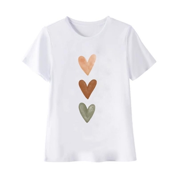 Baassärk, armas ümara kaelusega väliskaubanduse uus riietus, naiste trükitud mood, internetikuulsuste kuum pendeldaja lühikeste varrukatega T-särk