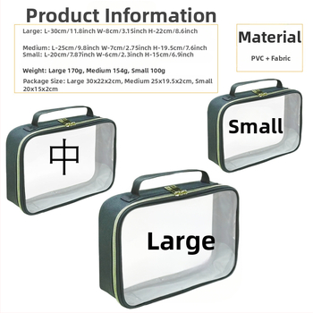 Piiriülene populaarne kolmeosaline kosmeetikakott, reisikott, suure mahutavusega tualett-tarvete kott, lennujaama lisatarvete hoiukott
