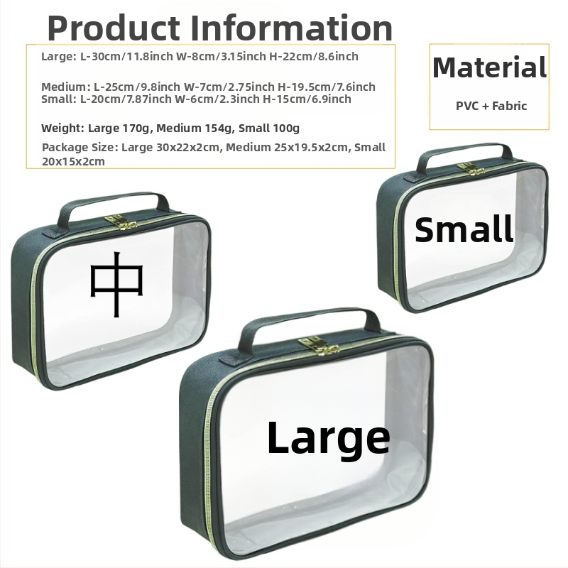 Populárna trojdielna kozmetická taška, cestovná úložná taška, veľkokapacitná toaletná taška, úložná taška na letiskové drobnosti