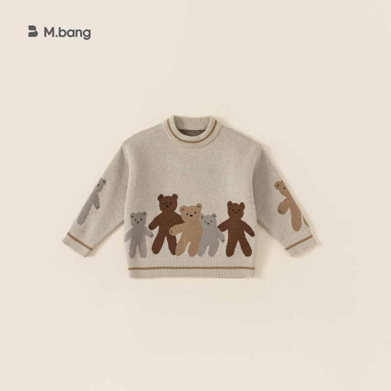 Youbao laste riided Lasteriided sügis ja talv Lasteriided Poiste kudumid Uued vabaaja värvi sobitavad alläärega tüdrukute kudumid Trendikad