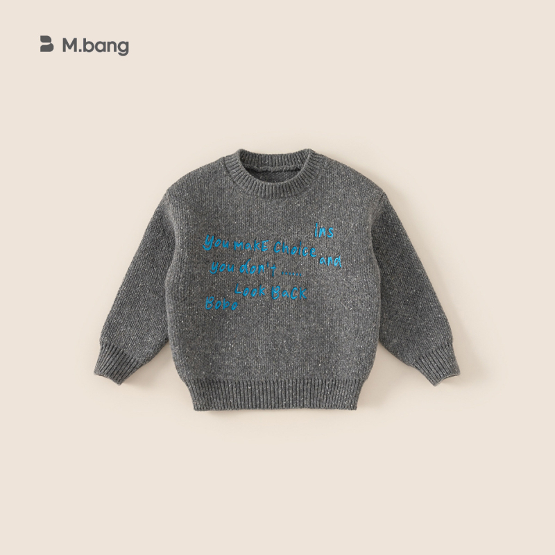 Youbao laste riided Lasteriided sügis ja talv Lasteriided Poiste kudumid Uued vabaaja värvi sobitavad alläärega tüdrukute kudumid Trendikad