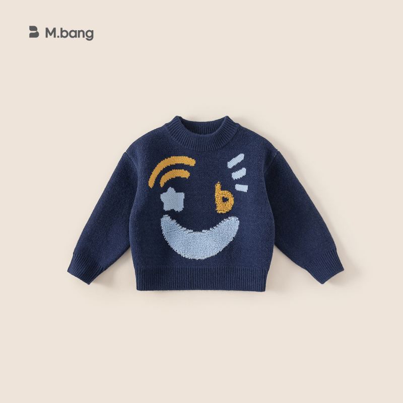 Youbao laste riided Lasteriided sügis ja talv Lasteriided Poiste kudumid Uued vabaaja värvi sobitavad alläärega tüdrukute kudumid Trendikad