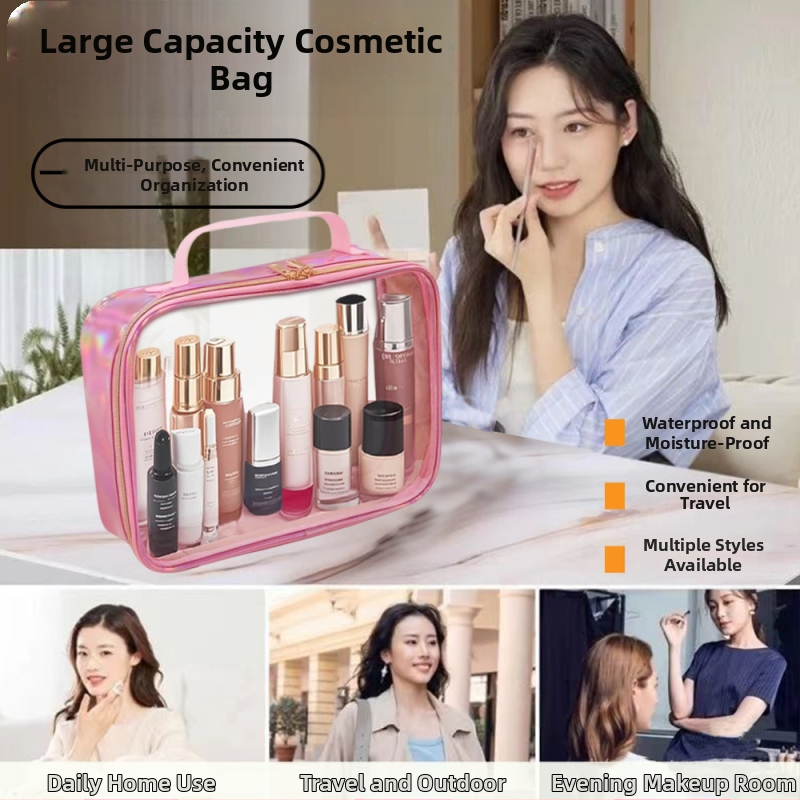 Geantă cosmetică transfrontalieră populară cu trei piese, geantă de depozitare pentru călătorie, geantă de toaletă de mare capacitate, geantă de depozitare pentru articole diverse de aeroport