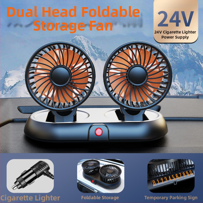 Uus autoventilaator neljapeaga auto elektriline ventilaator 360 pöörlev kokkupandav tugev külmutusseadmetega miniveoauto väike ventilaator