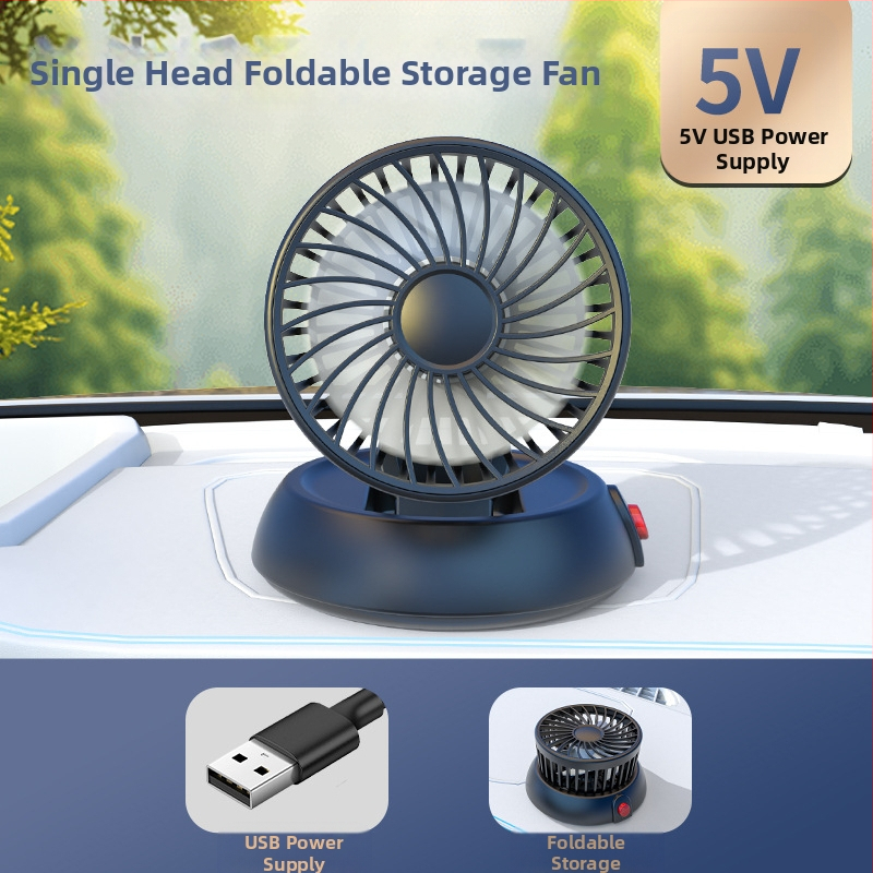 Uus autoventilaator neljapeaga auto elektriline ventilaator 360 pöörlev kokkupandav tugev külmutusseadmetega miniveoauto väike ventilaator