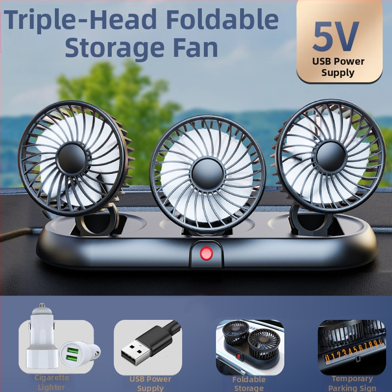 Uus autoventilaator neljapeaga auto elektriline ventilaator 360 pöörlev kokkupandav tugev külmutusseadmetega miniveoauto väike ventilaator