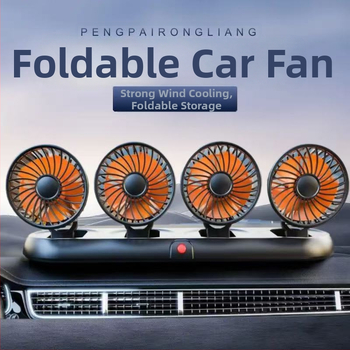 Uus autoventilaator neljapeaga auto elektriline ventilaator 360 pöörlev kokkupandav tugev külmutusseadmetega miniveoauto väike ventilaator