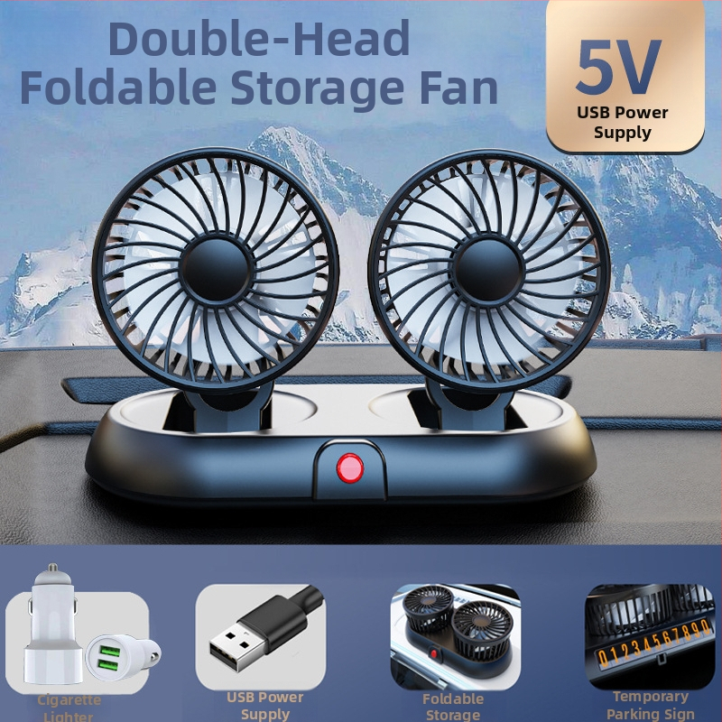 Uus autoventilaator neljapeaga auto elektriline ventilaator 360 pöörlev kokkupandav tugev külmutusseadmetega miniveoauto väike ventilaator