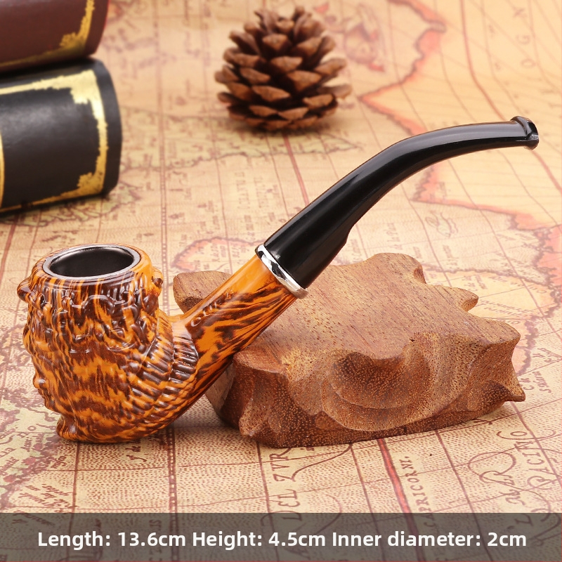 Avots Rūpnīcas karsti pārdotā sepiolīta sveķu caurule Noņemams filtrs Vecmodīgs āmurs Anti-Flame bakelīta caurule