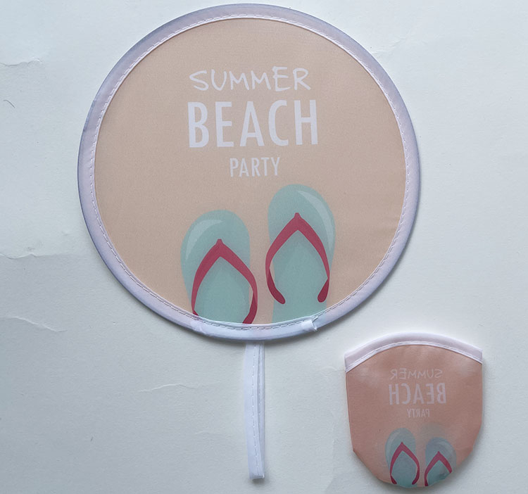 Mini kokkupandav ümmargune ventilaator, antiikstiil, loominguline ja kaasaskantav reisireklaamide ümmargune ventilaator suveks