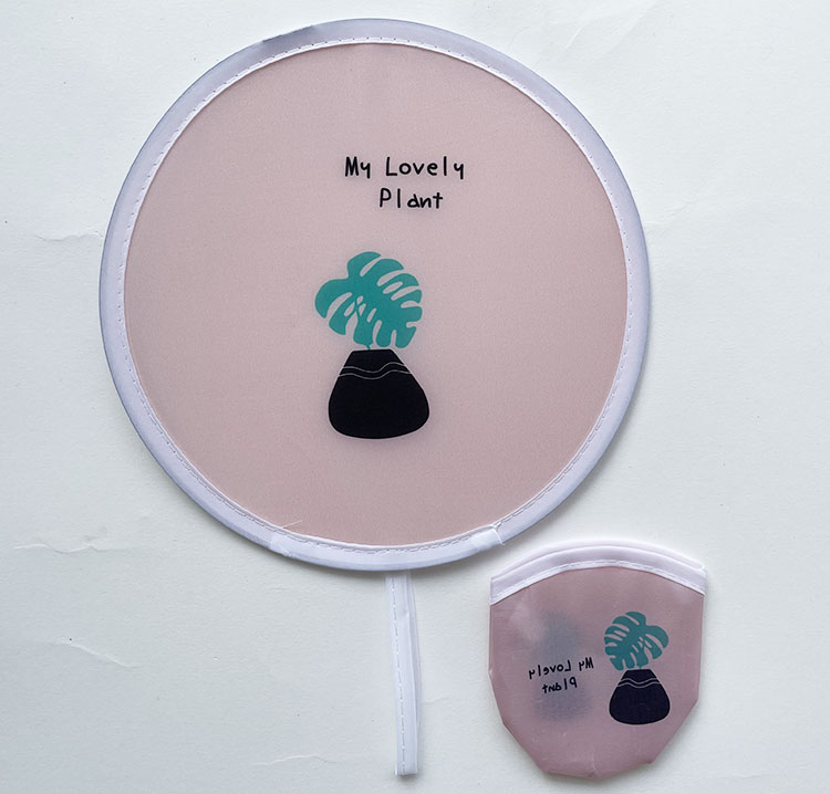 Mini kokkupandav ümmargune ventilaator, antiikstiil, loominguline ja kaasaskantav reisireklaamide ümmargune ventilaator suveks