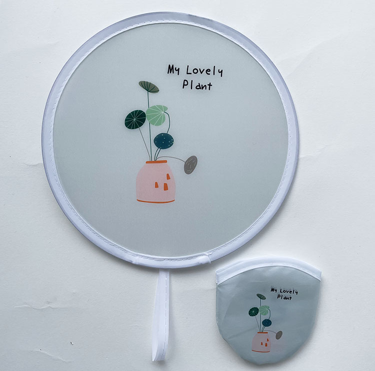 Mini kokkupandav ümmargune ventilaator, antiikstiil, loominguline ja kaasaskantav reisireklaamide ümmargune ventilaator suveks