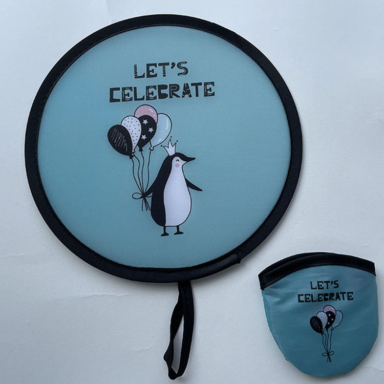 Mini kokkupandav ümmargune ventilaator, antiikstiil, loominguline ja kaasaskantav reisireklaamide ümmargune ventilaator suveks