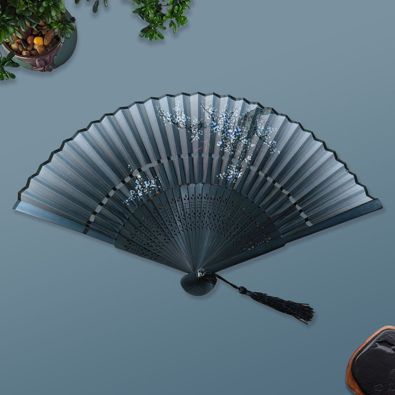 Maaliline lehvik, punane võrk, õõnesrealine lehvik, antiikne lehvik, Hiina tantsulehvik, kokkupandav lehvik, naiste riidest lehvik, Hiina Vabariigi lehvik