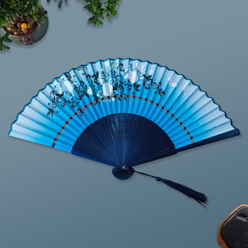 Maaliline lehvik, punane võrk, õõnesrealine lehvik, antiikne lehvik, Hiina tantsulehvik, kokkupandav lehvik, naiste riidest lehvik, Hiina Vabariigi lehvik